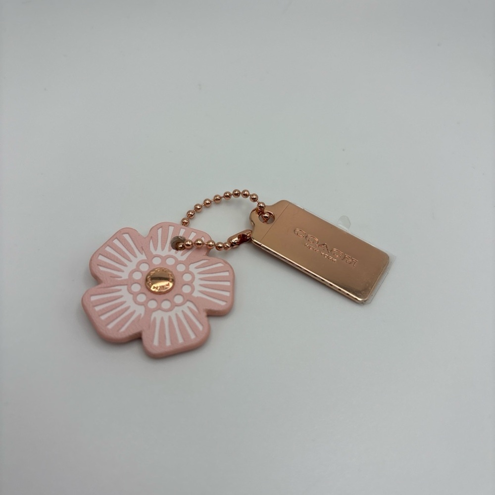 Coach Flower Rose Gold Keychain